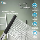 Fossa Vista Square ABS Hand - Held Shower with 1.5 Mtr Hose Pipe and Wall Hook for Bathroom, High Pressure Shower Set (Chrome Finish) - Fossa Home